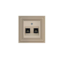 Розетка 2хRJ45 Liregus Retro кремовый омбре 29-137