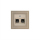 Розетка 2хRJ45 Liregus Retro кремовый омбре 29-137