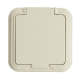 Розетка 2P Stekker Брест с крышкой слоновая кость PST16-20-44 49060