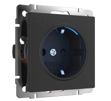 Розетка Werkel с/з с подсветкой черный W1171408 4690389171727