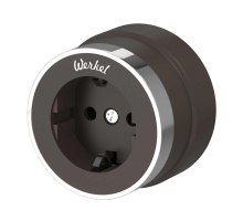 Розетка с заземлением Werkel Vintage мокко матовый/хром W5871052 4690389174711