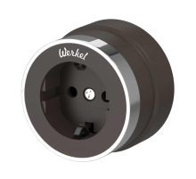Розетка с заземлением Werkel Vintage мокко матовый/хром W5871052 4690389174711