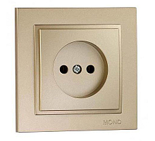 Розетка 2К Mono Electric Despina 16A 250V винтовое подключение титан 102-222222-116