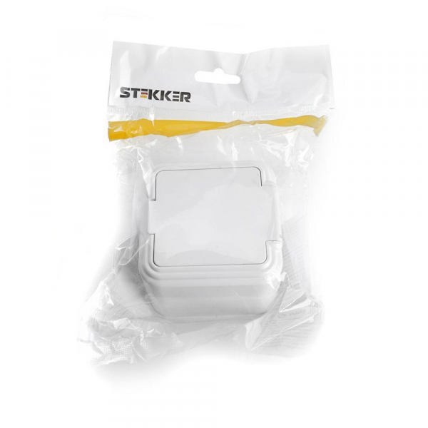 Розетка 2P Stekker Брест с крышкой белый PST16-20-44 39691 Розетка 2P Stekker Брест с крышкой белый PST16-20-44 39691