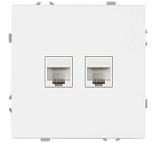 Розетка ЭРА Galaxy 15-3108-08 информационная двойная 2XRJ45 IP20 белый матовый Б0070770