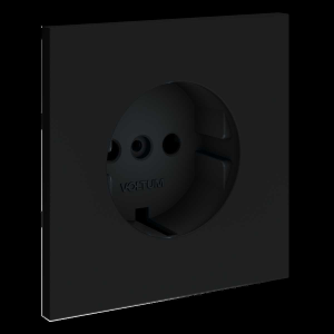 Накладка для розетки с заземлением S70 (графит) Voltum VLS000607