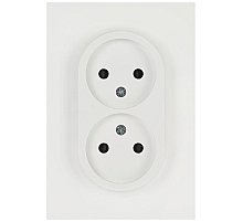 Розетка ЭРА Arktik 16-2107-08 без заземления двойная 2X2P 16А-250В белый матовый Б0071688