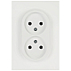 Розетка ЭРА Arktik 16-2107-08 без заземления двойная 2X2P 16А-250В белый матовый Б0071688