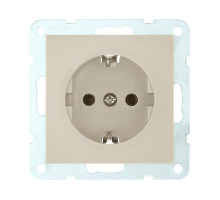 Розетка LK Studio с з/к, без шторок (бежевый) LK60 863101-1