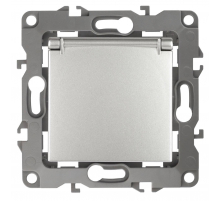 Розетка ЭРА 12 2P E Schuko со шторками с крышкой 16A 250V 12-2103-03 Б0014695