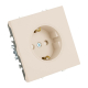 Розетка 1-местная с защитной шторкой с/з (механизм), Stekker, 250В, 16А Эмили, RST16-5110-08, кашемир, soft touch 49906