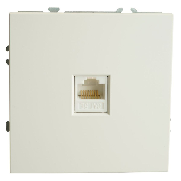 Розетка компьютерная RJ-45 Stekker Эмили белый фарфор RST00-5117-01 49873