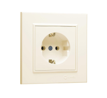 Розетка Makel 1-м СП Karea 16А IP20 с/з крем. 56010028