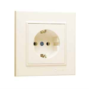 Розетка Makel 1-м СП Karea 16А IP20 с/з крем. 56010028