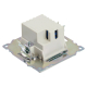 Розетка USB 2-местная + type C (механизм), STEKKER GLS10-7116-01, 250В, 3А, max 20W, серия Катрин, белый 50051