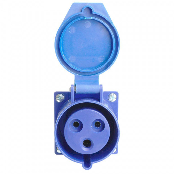 Розетка 2P+PE Stekker с крышкой синий RST32-123-44 49433 Розетка 2P+PE Stekker с крышкой синий RST32-123-44 49433
