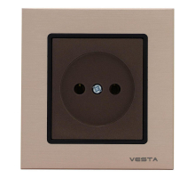 Розетка 2P Vesta-Electric Exclusive Champagne Metallic шампань FRZ00041002BSH