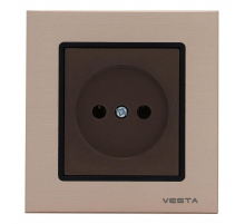 Розетка 2P Vesta-Electric Exclusive Champagne Metallic шампань FRZ00041002BSH