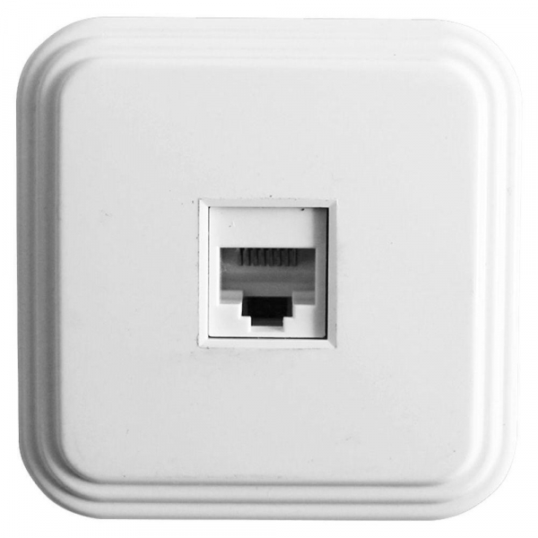 Розетка компьютерная RJ-45 Stekker Брест белый PST00-21-20 39706 Розетка компьютерная RJ-45 Stekker Брест белый PST00-21-20 39706