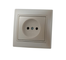 Розетка без зазем. Lezard Mira белый жемчуг 701-3030-121