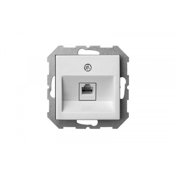 Розетка RJ11 Liregus Epsilon белый 28-030 Розетка RJ11 Liregus Epsilon белый 28-030