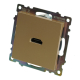 Розетка HDMI 2.1, Type A (механизм), STEKKER, GLS00-7118-08, серия Катрин, золото 50060