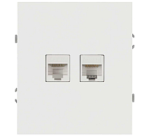 Розетка ЭРА Arktik 16-3108-01 информационная двойная 2XRJ45 белый Б0070484