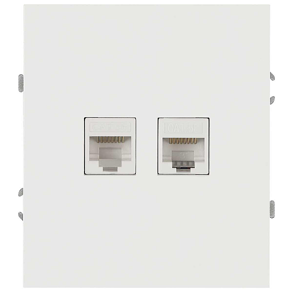 Розетка ЭРА Arktik 16-3108-01 информационная двойная 2XRJ45 белый Б0070484