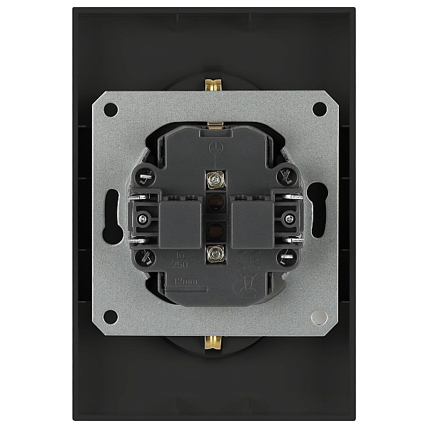 Розетка ЭРА Arktik 16-2104-05 двойная с заземлением 2X2P+E Schuko 16А-250В антрацит Б0070448