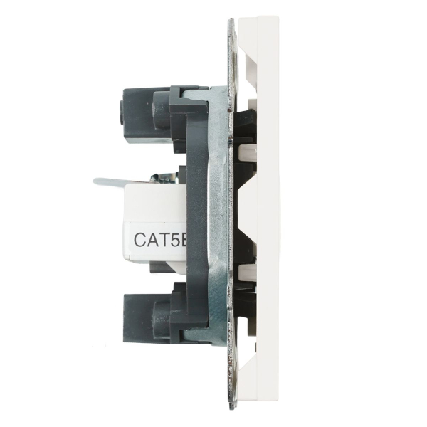 Розетка телевизионная TV + компьютерная RJ-45 Stekker Эмили белый фарфор RST00-5106-01 49872