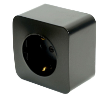 Розетка 2P+PE Stekker София черный матовый MST16-11-05 49494