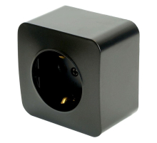 Розетка 2P+PE Stekker София черный матовый MST16-11-05 49494