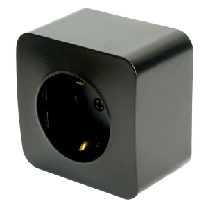 Розетка 2P+PE Stekker София черный матовый MST16-11-05 49494