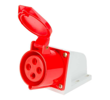 Розетка 124 стационарная 3Р+РЕ 32А 380В IP44 REXANT 11-8913