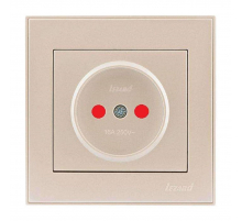 Розетка с защитой от детей Lezard Rain белый жемчуг 703-3030-124