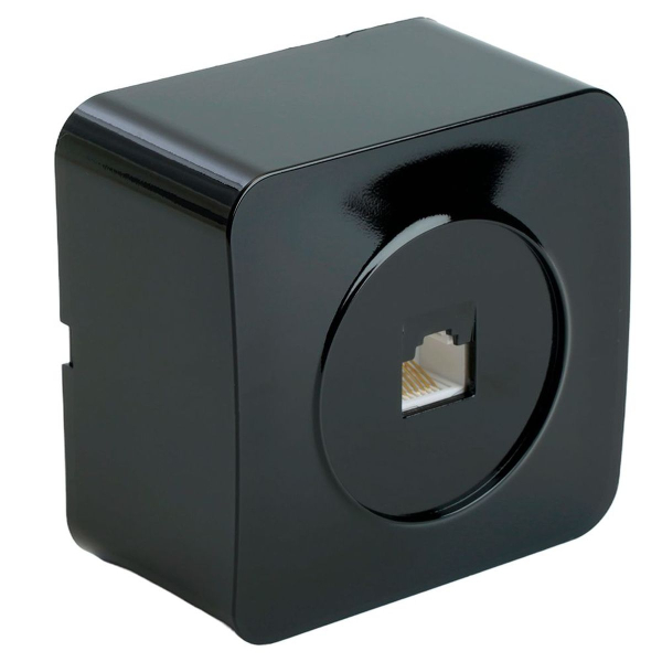 Розетка компьютерная RJ-45 Stekker София черный MST00-20-02 49312