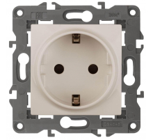 Розетка ЭРА Elegance 2P E Schuko со шторками 16A 250V 14-2102-02 Б0034273