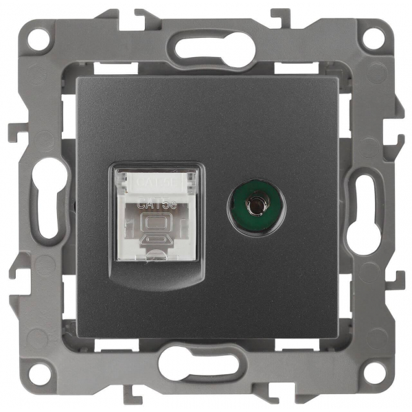 Розетка комбинированная RJ45+TV ЭРА 12 12-3110-12 Б0027447 Розетка комбинированная RJ45+TV ЭРА 12 12-3110-12 Б0027447