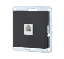 Розетка телефонная RJ-12 LK Studio LK80 черный бархат 845508-1