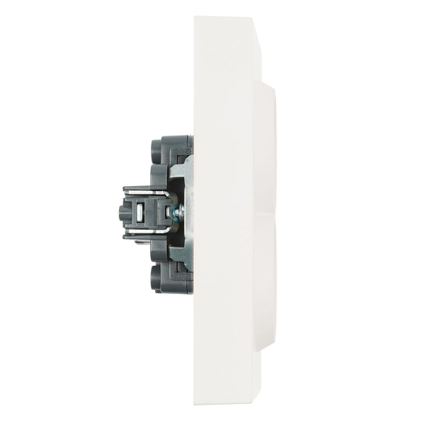 Розетка двойная 2P+PE Stekker Эмили со шторками белый фарфор RST16-5114-01 49882