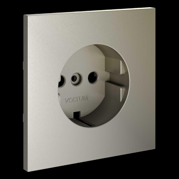 Накладка для розетки с заземлением S70 (шелк) Voltum VLS000604