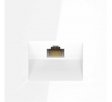 Розетка компьютерная встраиваемая Voltum S70 RJ45 кат.6, (белый глянцевый) VLS060101