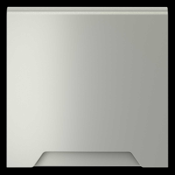 Накладка для розетки с заземлением защитными шторками и крышкой S70 (сталь) Voltum VLS000805