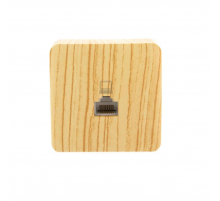 Розетка компьютерная Lezard Viola беленый дуб 751-5200-139