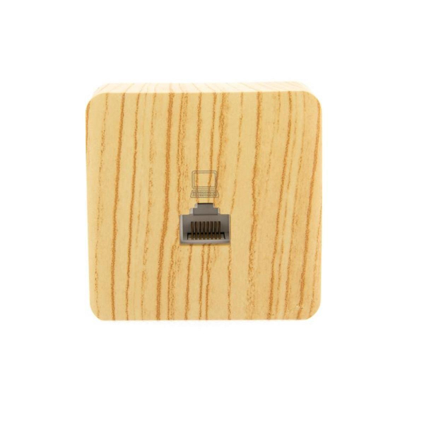 Розетка компьютерная Lezard Viola беленый дуб 751-5200-139 Розетка компьютерная Lezard Viola беленый дуб 751-5200-139