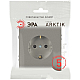 Розетка ЭРА Arktik 16-2102-07 с заземлением 2P+E Schuko со шторками 16А-250В титан Б0070430