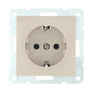 Розетка LK Studio с з/к, со шторками (бежевый) LK60 863201-1