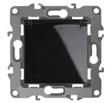 Розетка ЭРА 12 2P E Schuko со шторками с крышкой 16A 250V 12-2103-06 Б0014698