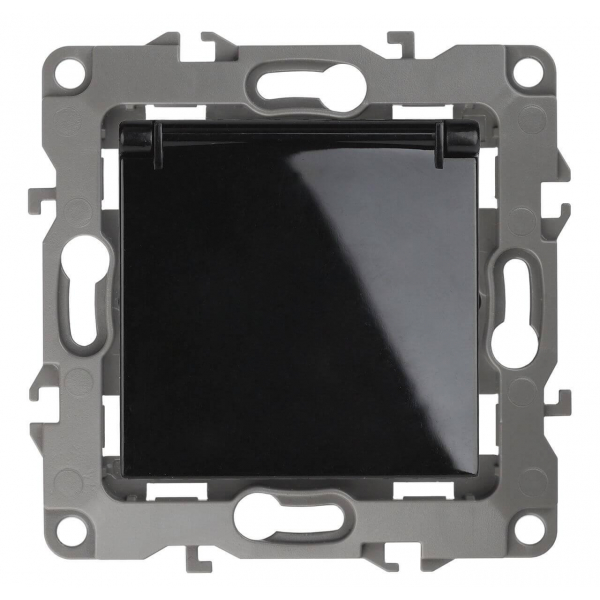 Розетка ЭРА 12 2P E Schuko со шторками с крышкой 16A 250V 12-2103-06 Б0014698 Розетка ЭРА 12 2P E Schuko со шторками с крышкой 16A 250V 12-2103-06 Б0014698