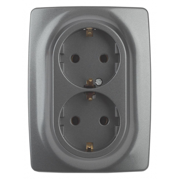 Розетка ЭРА 12 2x2P E Schuko со шторками 16A 250V 12-2108-12 Б0036448 Розетка ЭРА 12 2x2P E Schuko со шторками 16A 250V 12-2108-12 Б0036448